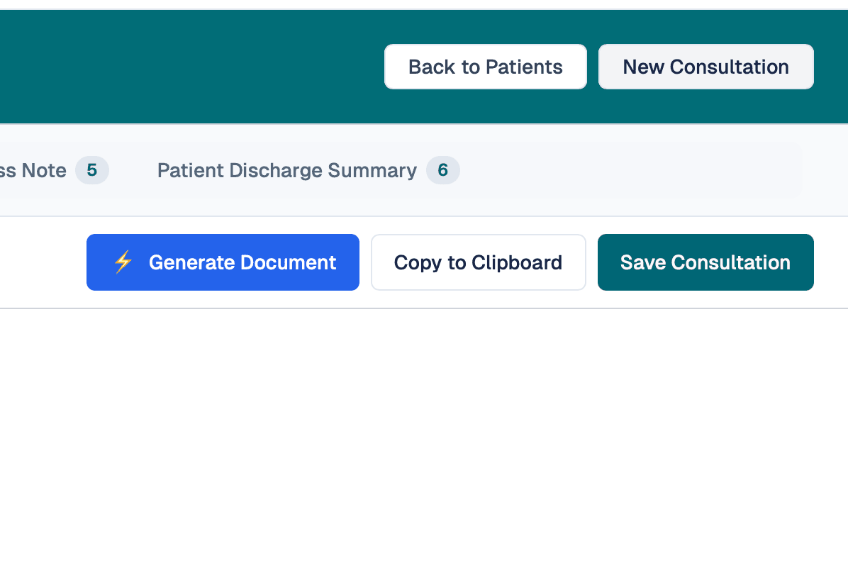 Consultation processing workflow